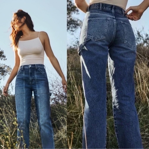 Reformation Kealy Carpenter High Rise Relaxed Jeans in Ponce size 28 - Picture 1 of 13